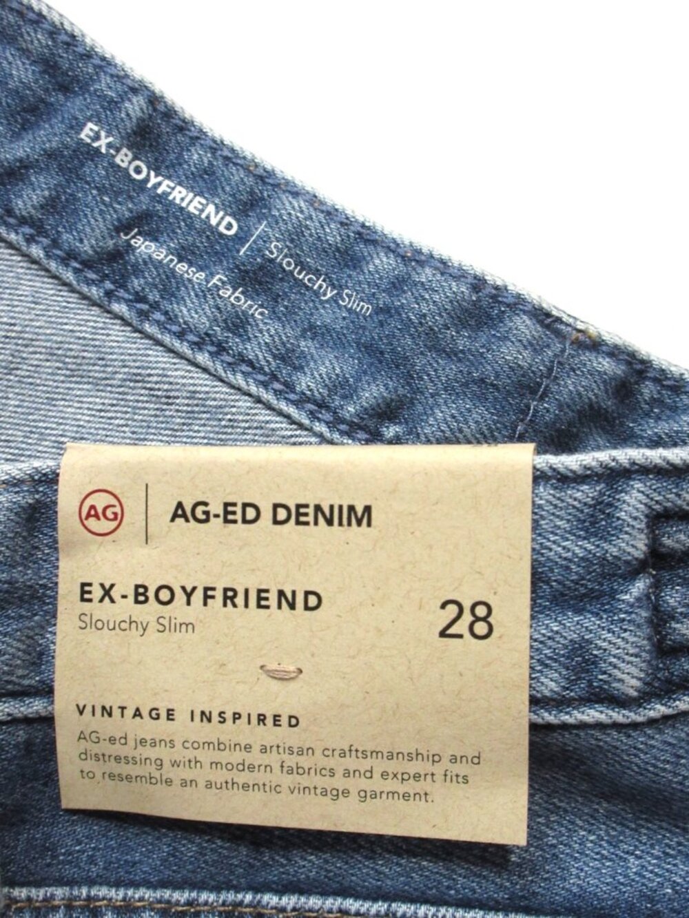 NWT Adriano Goldschmied AG Ex-Boyfriend Slim in 16 Years Hudson Slouchy Jeans 28 - Picture 9 of 11